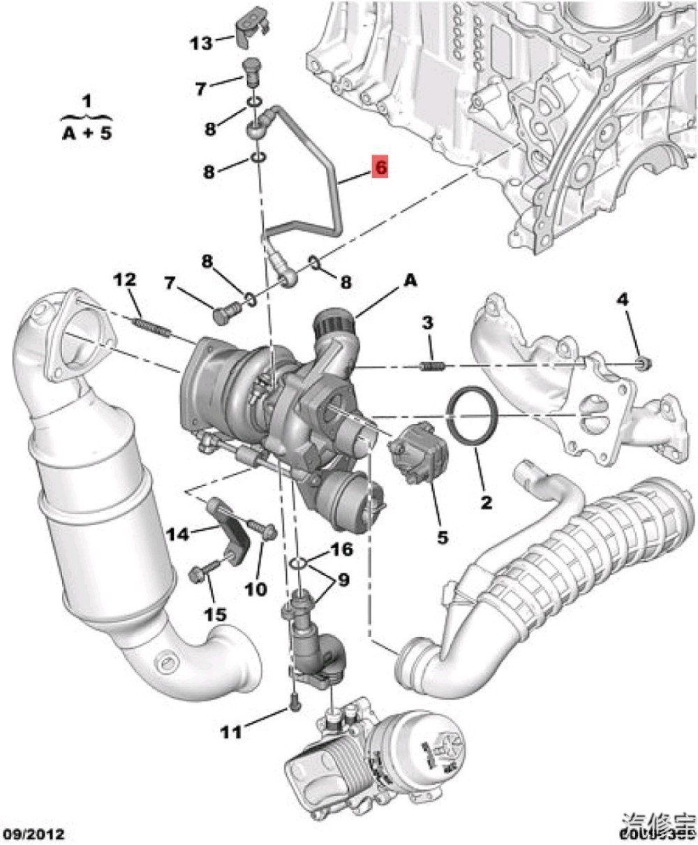 Peugeot%20308%20T7%20Turbo%20Yağlama%20Borusu%209824001880